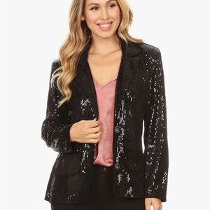 Black Sequin Women's Blazer